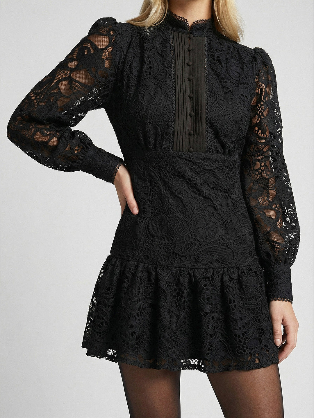 Embroidered Mini Dress