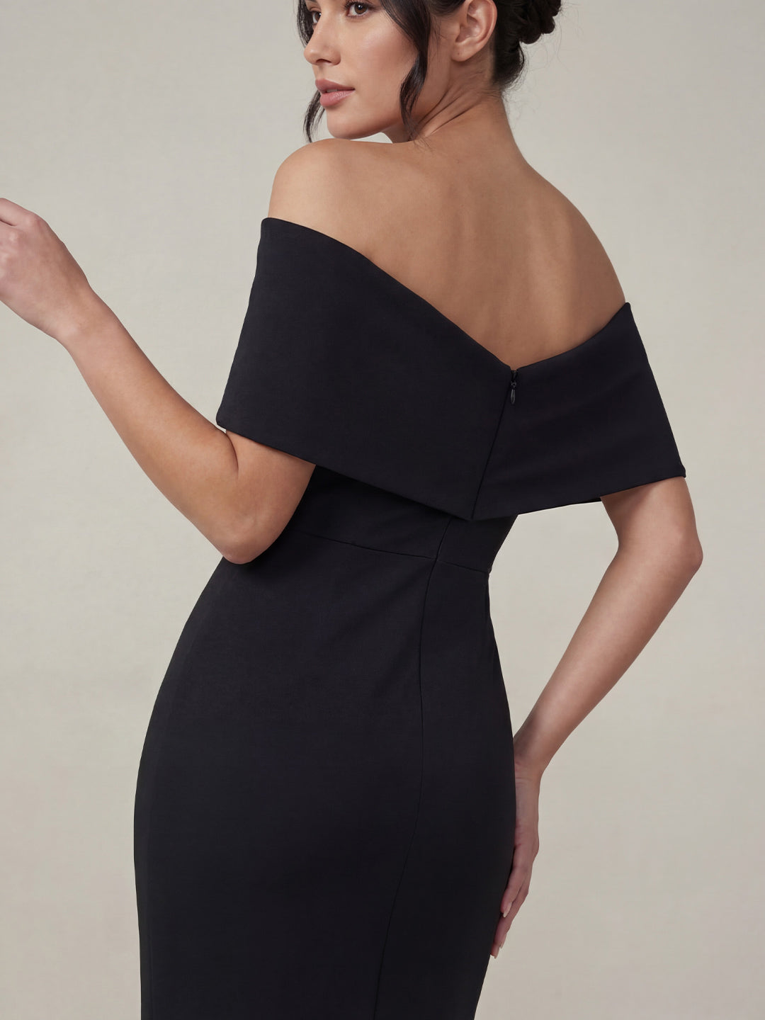 Bardot Bow Detail Maxi Dress With Thigh Split