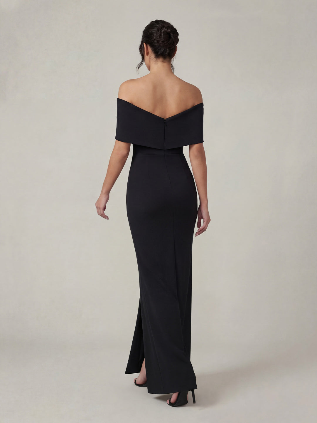 Bardot Bow Detail Maxi Dress With Thigh Split
