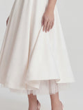 Bustier Stretch Satin Midi Dress