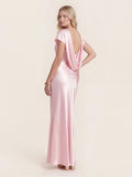 Captivating Presence Satin Cowl Back Maxi Dress