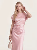 Captivating Presence Satin Cowl Back Maxi Dress