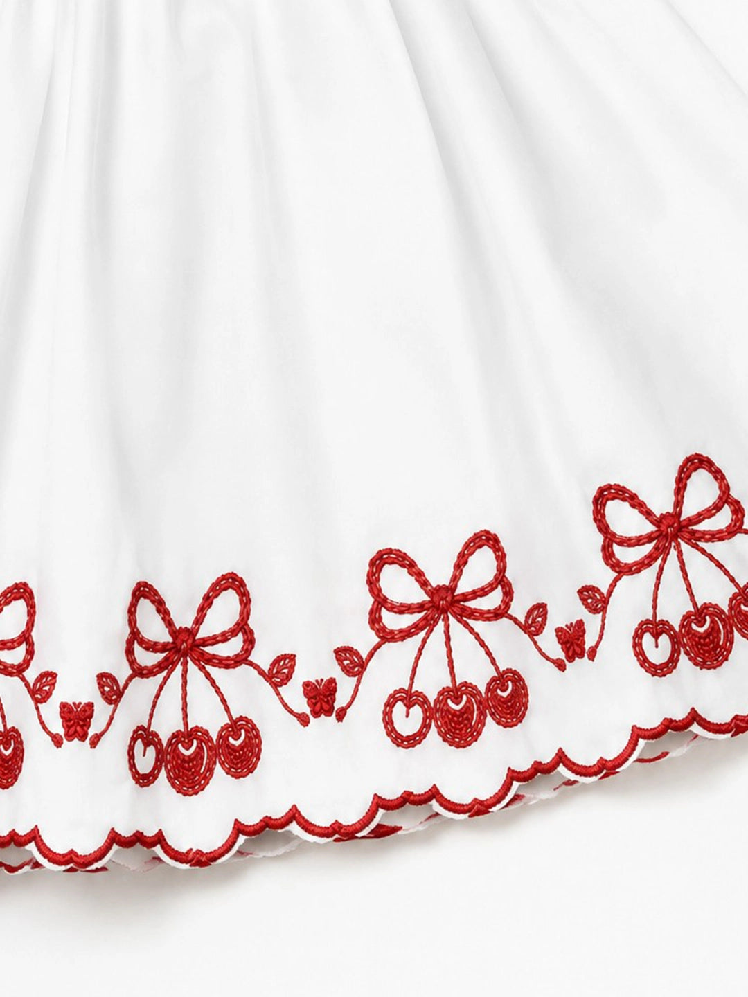 Cherry Embroidered Halter Mini Dress