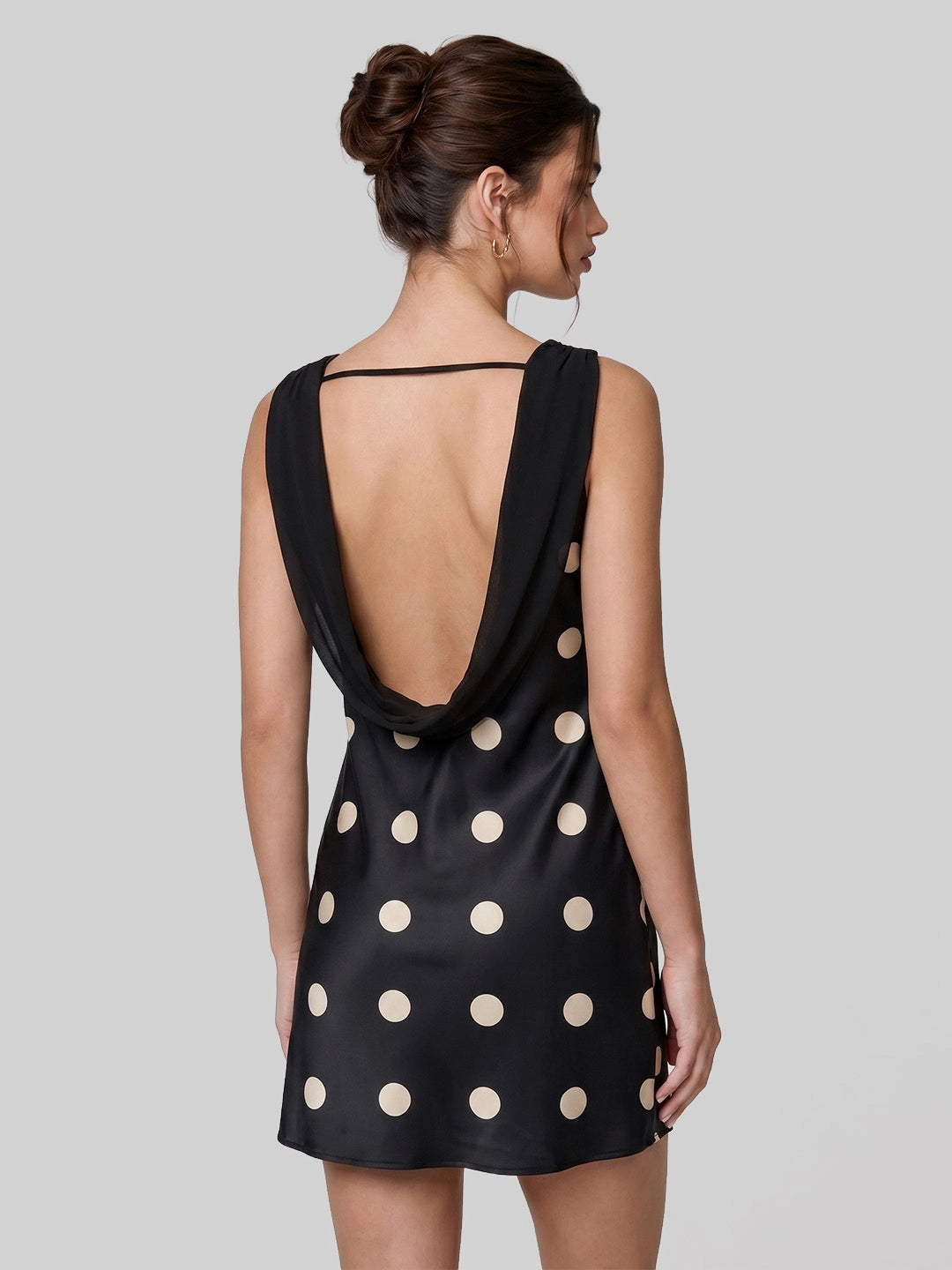 Chic Backless Stain Mini Dress