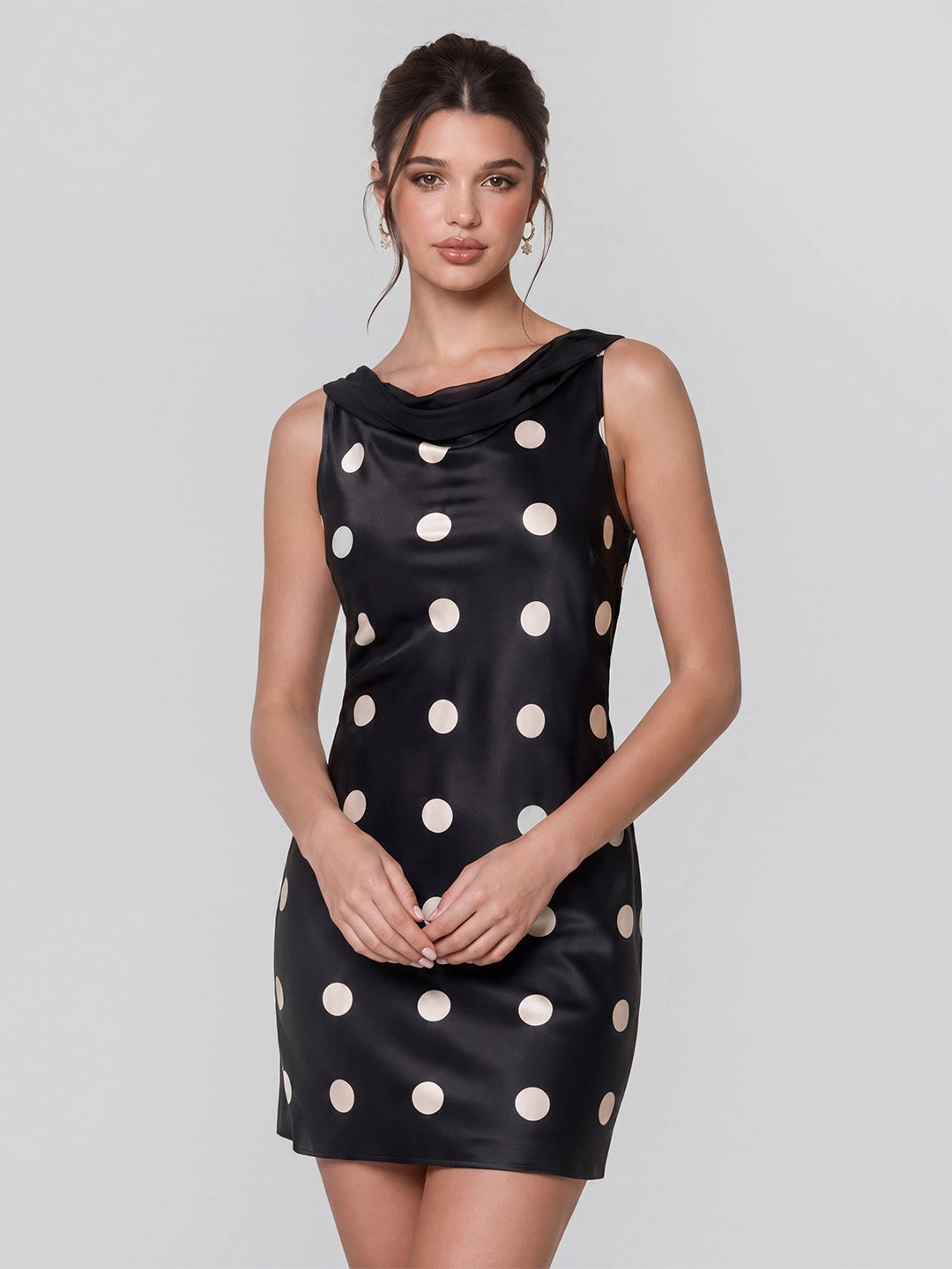 Chic Backless Stain Mini Dress