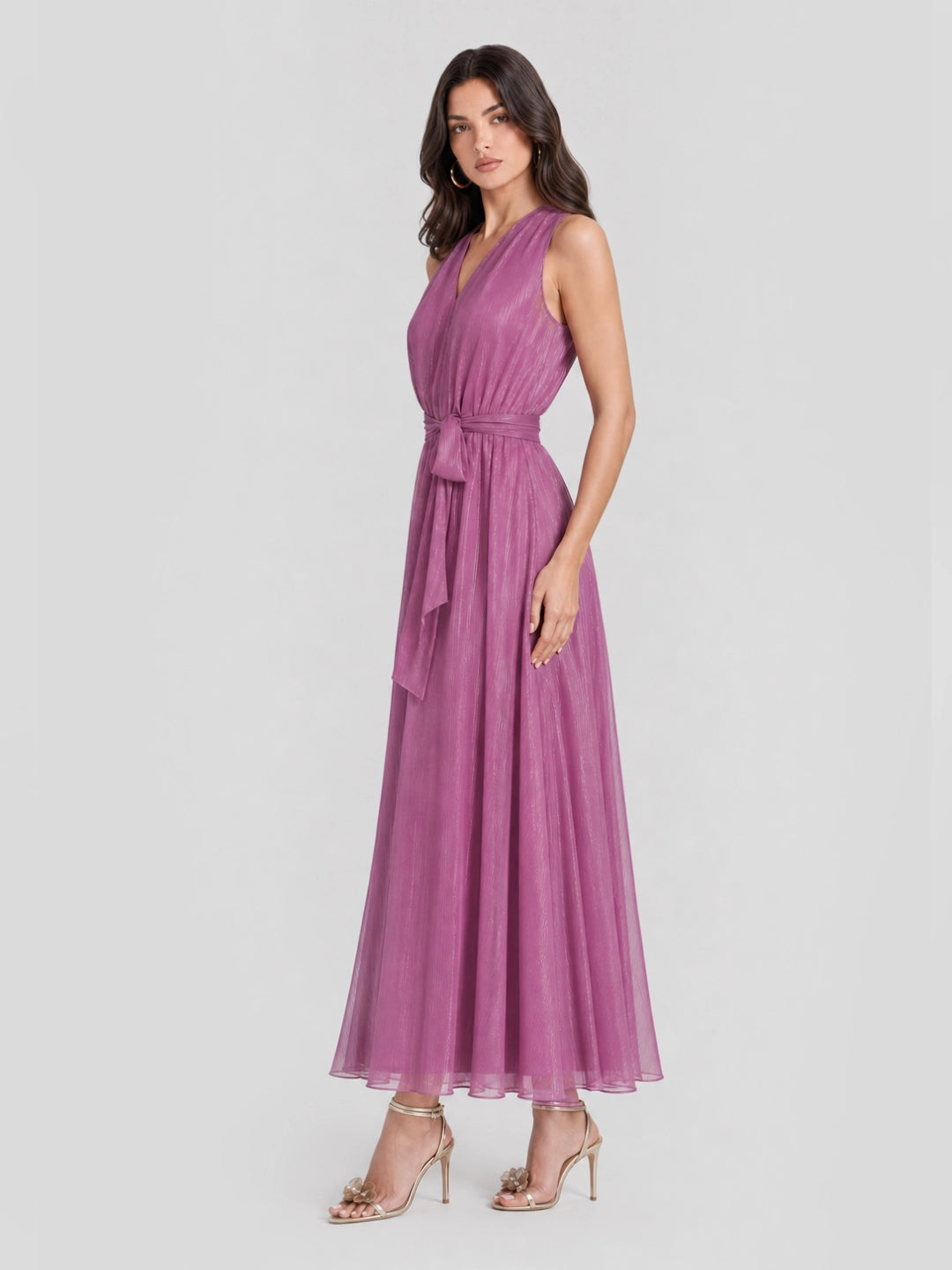 Chic Deep V-Neck Sleeveless Maxi Dress