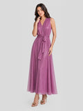 Chic Deep V-Neck Sleeveless Maxi Dress