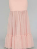 Chic Mesh Patchwork Backless Maxi Dress