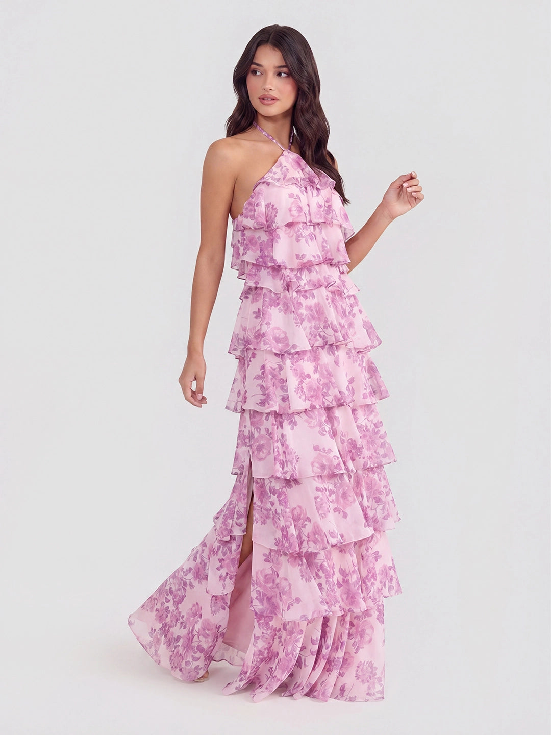 Chiffon Floral Print Dress