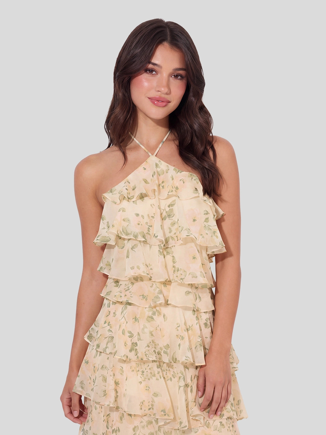 Chiffon Floral Print Dress