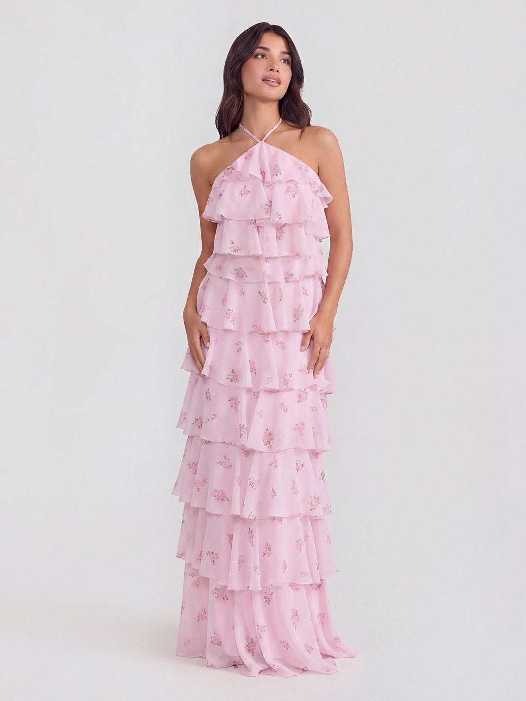 Chiffon Floral Print Dress