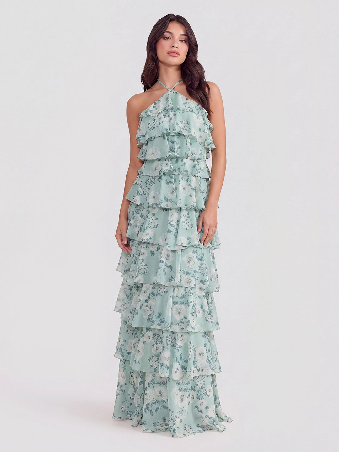 Chiffon Floral Print Dress