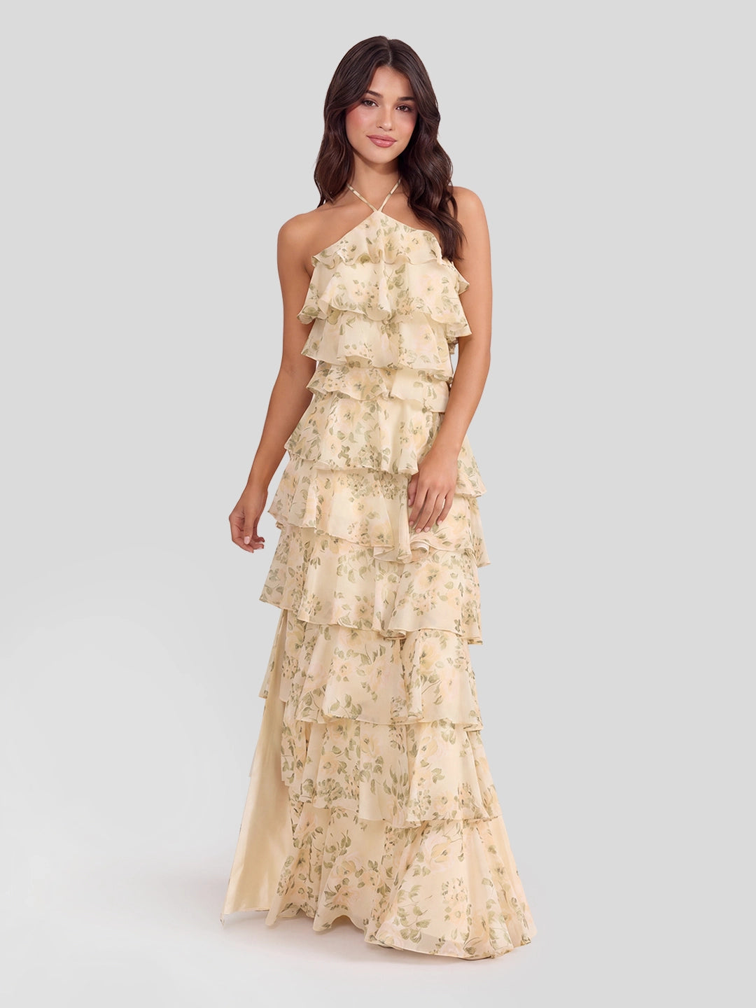Chiffon Floral Print Dress