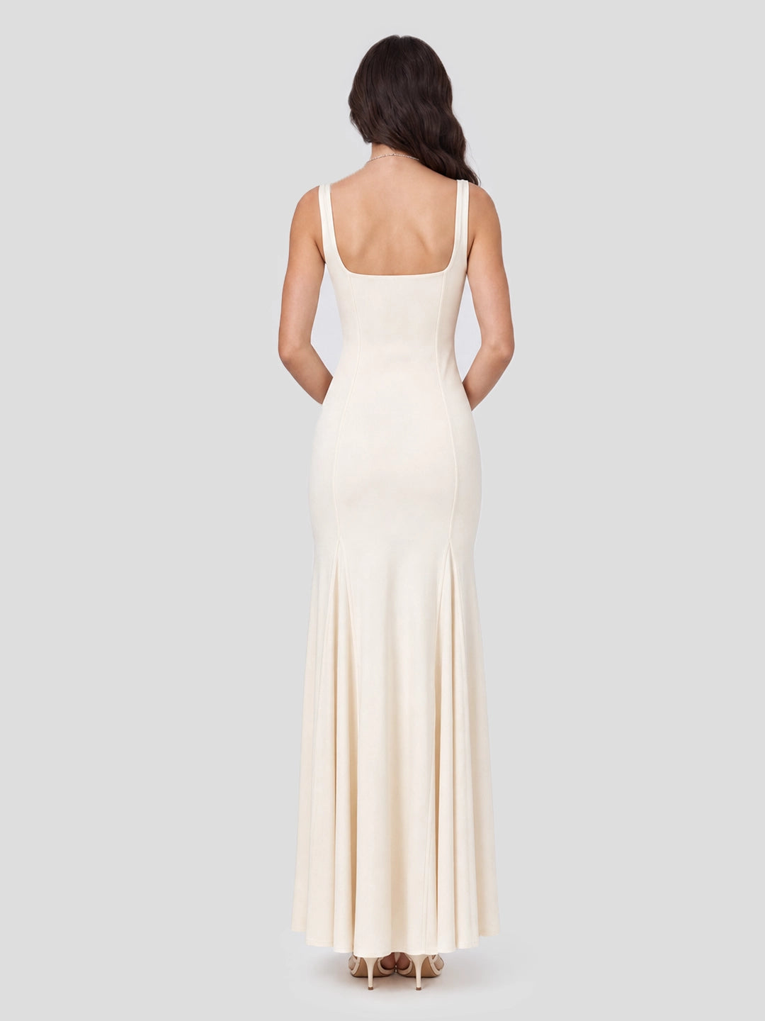 Double-Layered Soft-Touch Maxi Dress