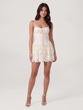 Floral Crochet Skater Dress
