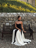 Halter Neck Gown in Bold Contrasting Chiffon