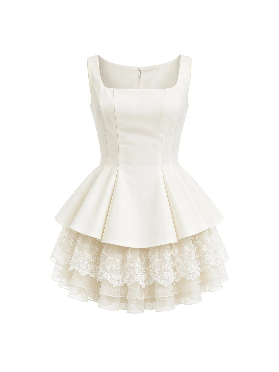 Lace Mini Dress with Detachable Bow Back