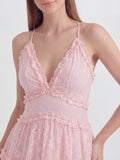 Low Back Cami Strap Lace Mini Dress