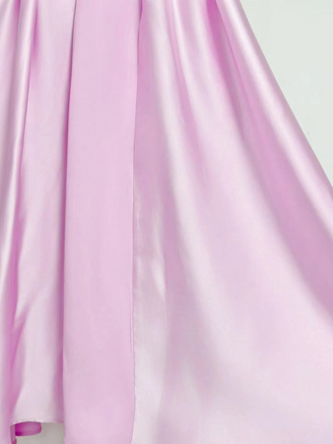 Pearl Straps Satin Halter Maxi Dress