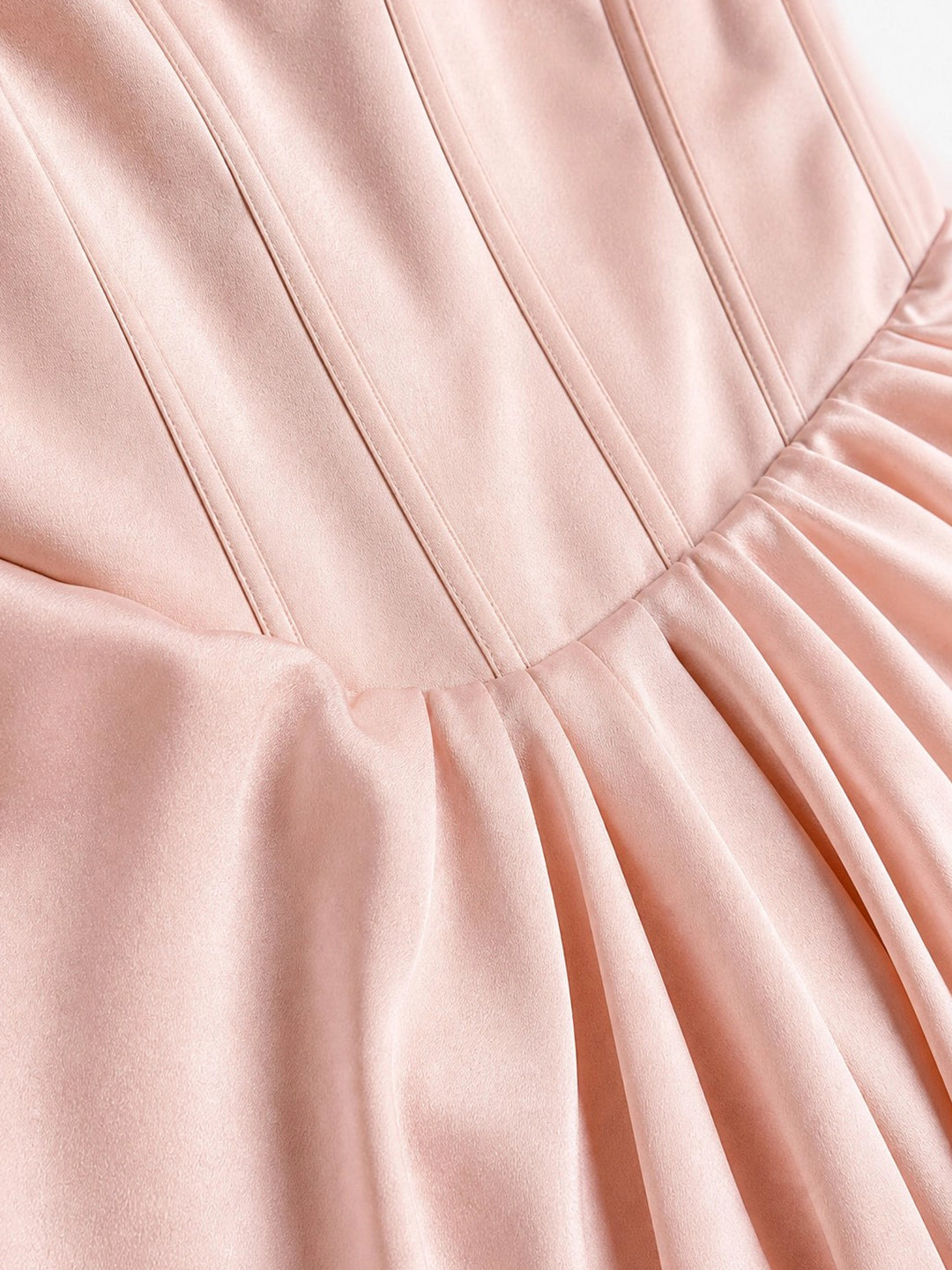 Plunging V-Neck Satin Column Maxi Gown
