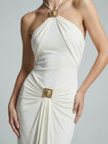 Halter Gown With Hardware