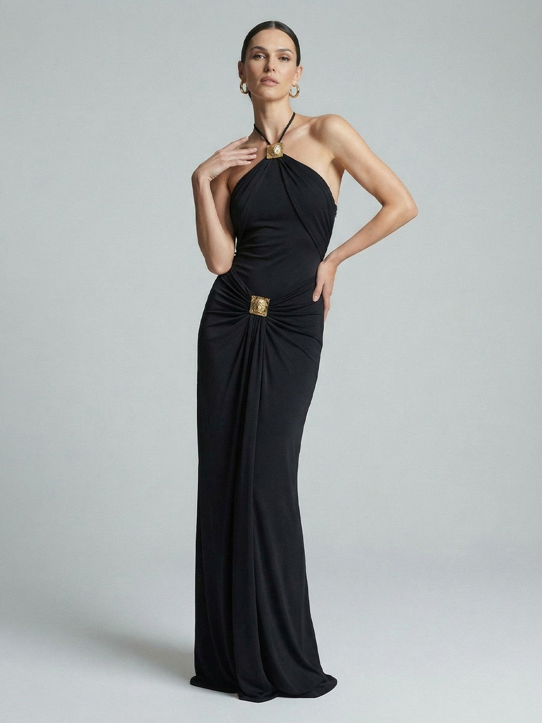 Halter Gown With Hardware