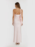 Romantic Tales Satin One Shoulder Maxi Dress