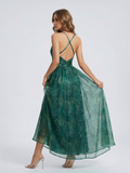 Romantic Floral Organza Maxi Dress