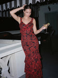 Ruffled Backless Romantic Date Maxi Dress