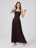 Pleated Halter Maxi Dress