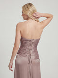 Strapless Taffeta Maxi Dress