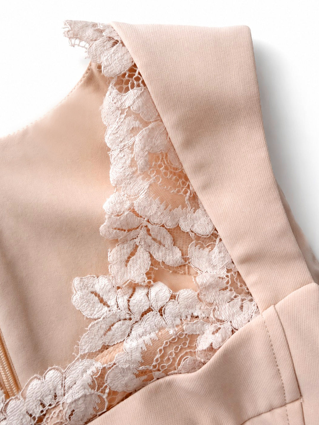 Lace Trim Corset Fit-and-Flare Mini Dress