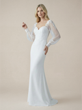 White Embroidered Bishop Sleeve Maxi Dress