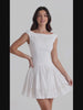 Chic Boat Neck Broderie Anglaise Dress